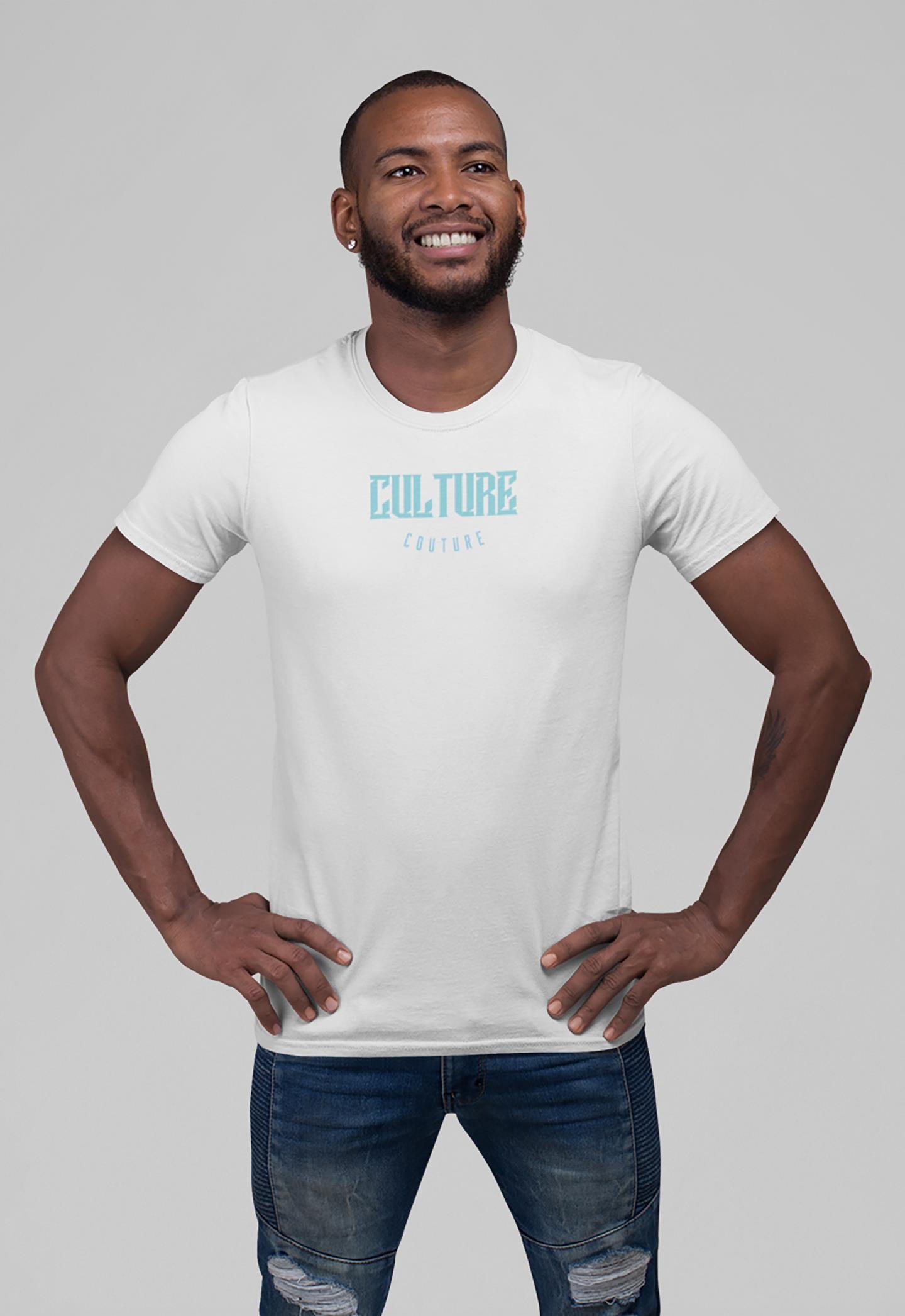 CC Classic T-Shirt/White/Aqua