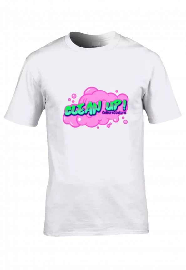 Bubblegum Clean Up T-Shirt/White