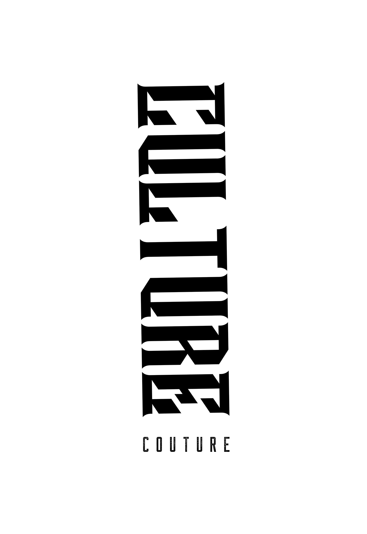 Culture Couture Vertical Text Hoodie/White