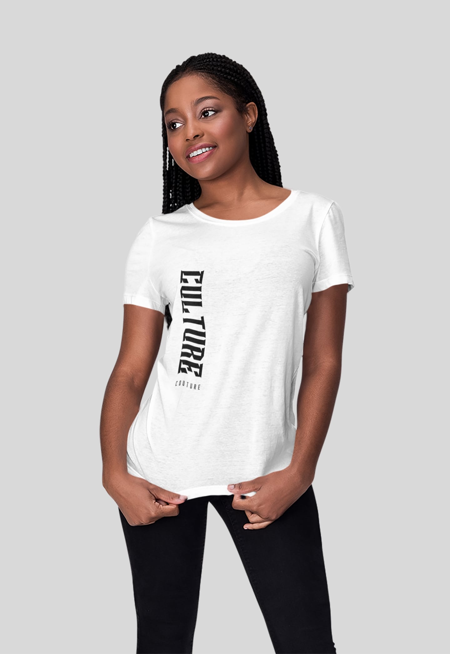 Culture Logo Print T-Shirt/White