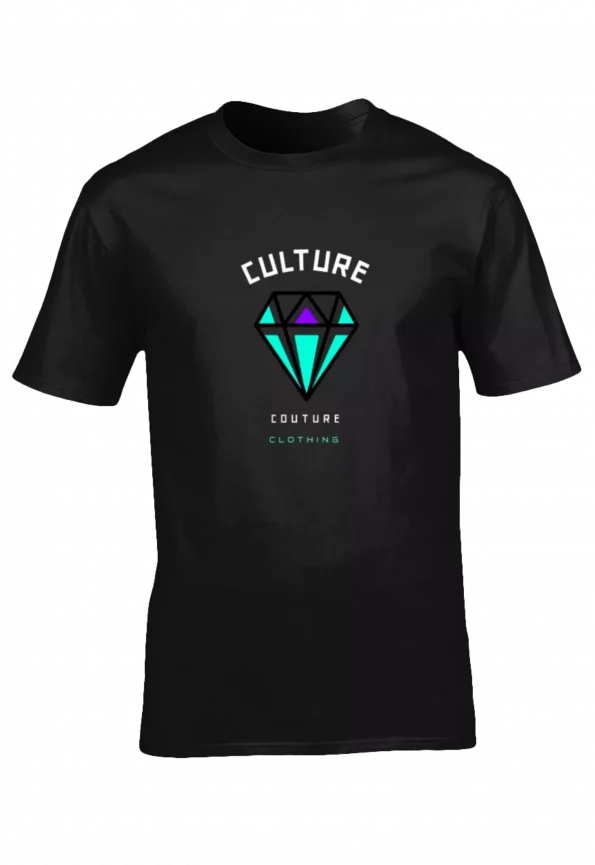 Shine Bright T-Shirt/Black/Aqua