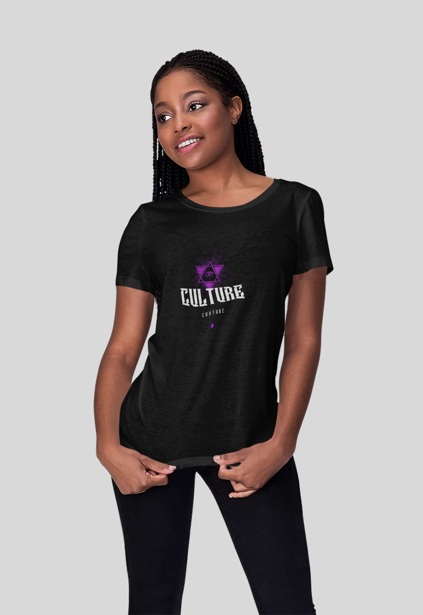 Eye of Providence T-Shirt/Black/Purple