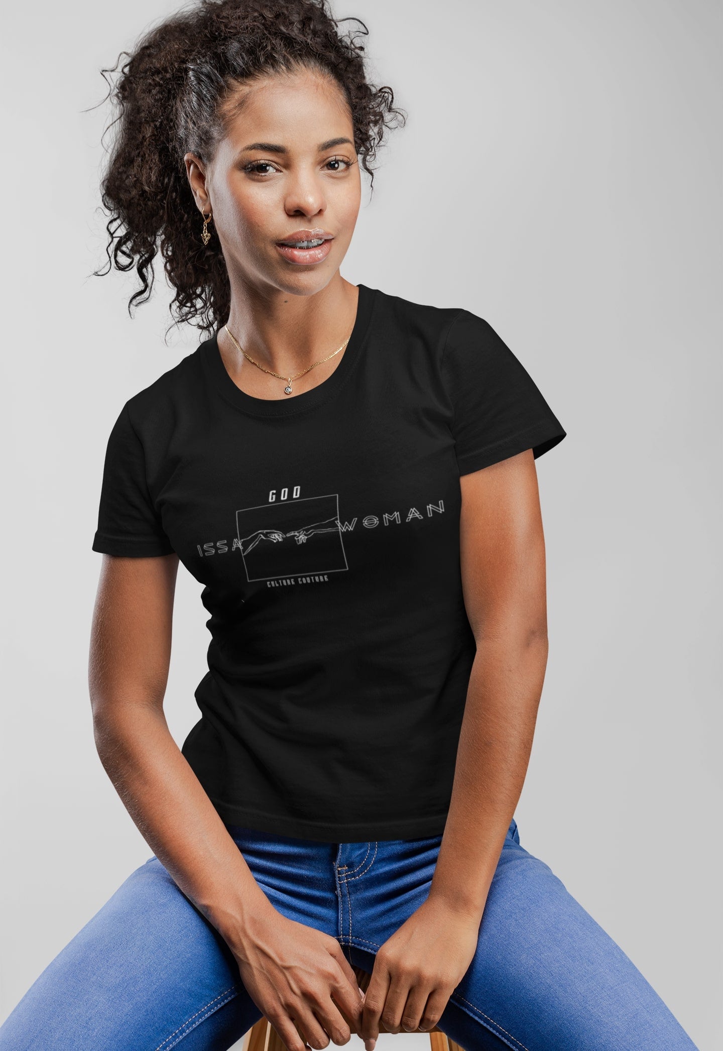 God Issa Woman T-Shirt/Black