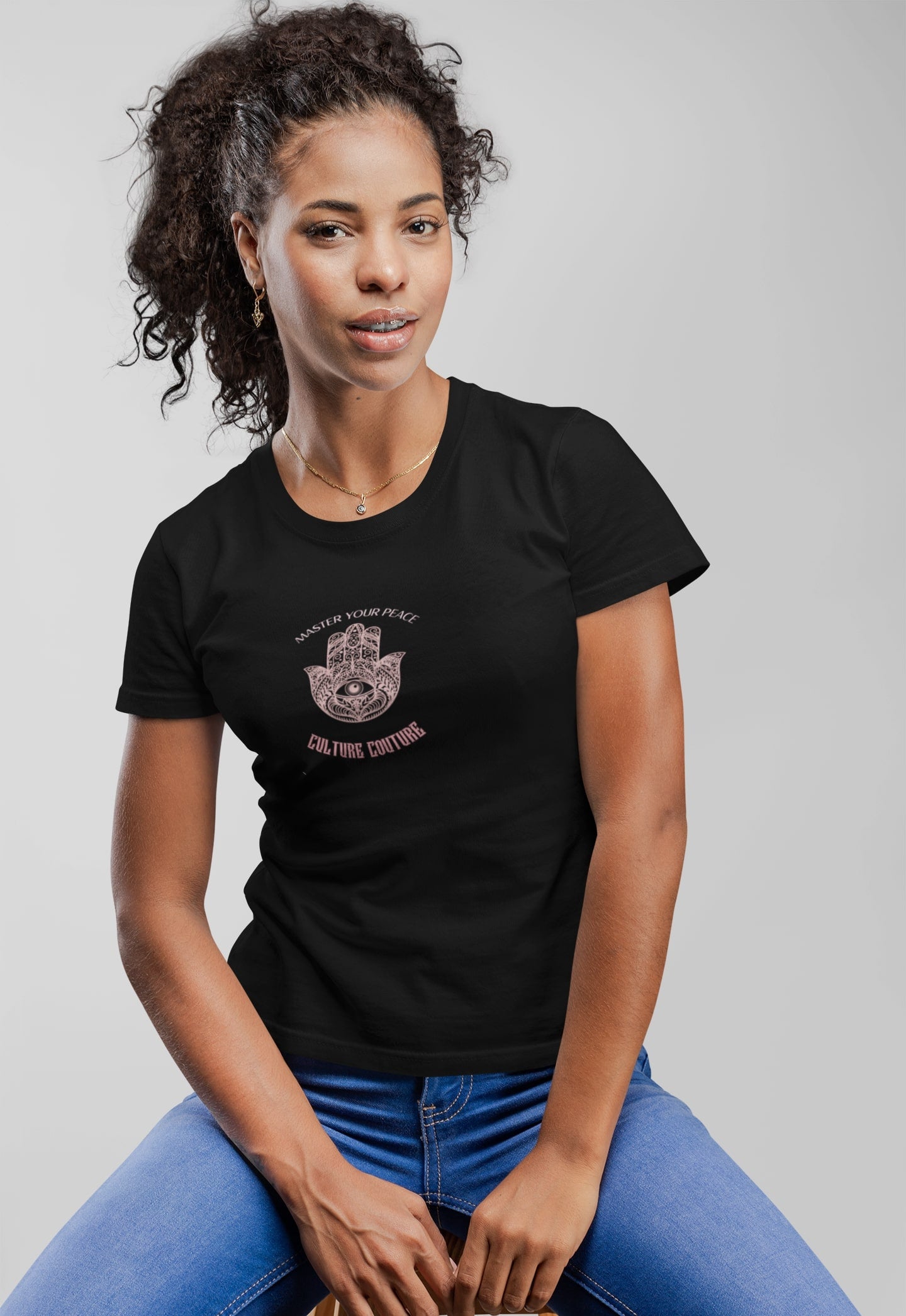 Master Your Peace T-Shirt/Black/Pink